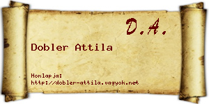 Dobler Attila névjegykártya